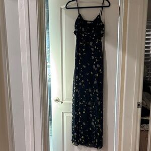 Essue Navy Floral Maxi Dress